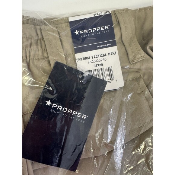 Men’s Uniform Tactical Work Cargo Pants Relaxed Fit Khaki Outdoor Hiking NWT - Picture 2 of 7